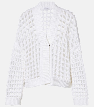 Open-knit cotton cardigan | Brunello Cucinelli