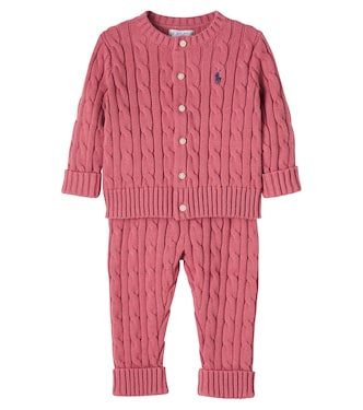 Baby cotton cardigan and pants set | Polo Ralph Lauren Kids