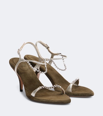 Verzierte Sandalen Zia aus Metallic-Leder | Chloé