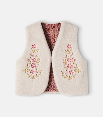 Victoria floral reversible cotton vest | C'era Una Volta