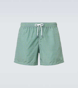 Madeira printed swim trunks | Fedeli