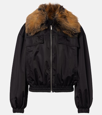 Shearling-trimmed blouson jacket | Saint Laurent