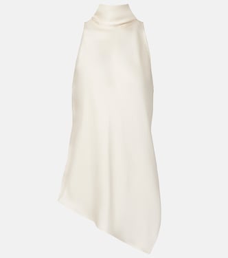 Asymmetric silk top | Brunello Cucinelli