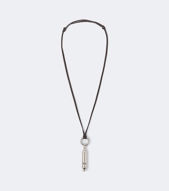 Acme leather pendant necklace | Lemaire