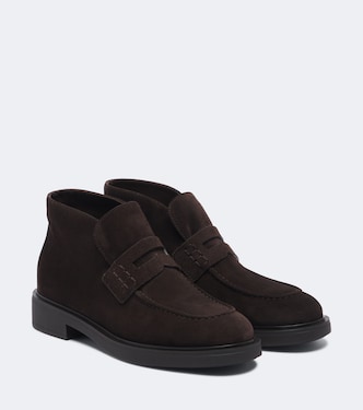 Brogue suede ankle boots | Gianvito Rossi