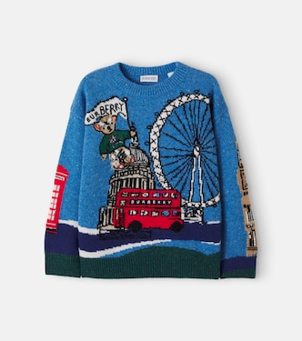 Intarsia wool, mohair and cashmere sweater   | Burberry Kids