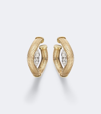 Ohrringe Feelings aus 18kt Gelbgold mit Diamanten  | Nikos Koulis