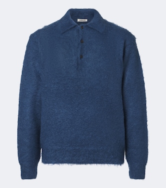 Mohair and wool polo sweater | Auralee
