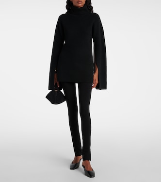Zip high-rise leggings in black - Toteme | Mytheresa