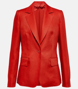Alpaca single-breasted linen blazer | Max Mara