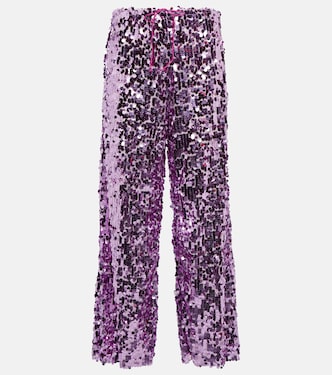 Pantalon ample à taille haute et à sequins | Oséree