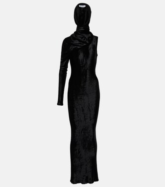 Hooded asymmetric gown | Alaïa