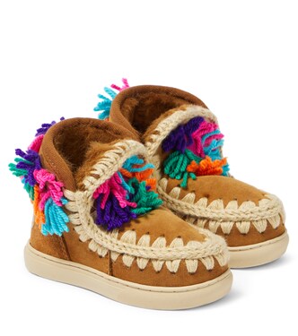 Appliqué suede sneakers | Mou Kids