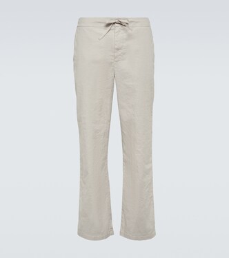Mendes linen-blend straight pants | Frescobol Carioca