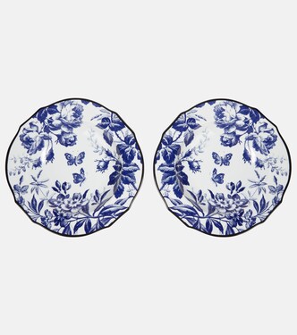 Herbarium set of 2 porcelain soup bowls | Gucci