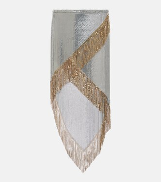 Chainmail asymmetric midi skirt | Rabanne