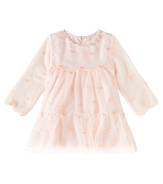 Baby embroidered tiered tulle dress | Stella McCartney Kids