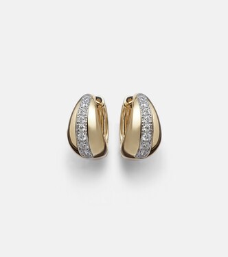 Boucles d'oreilles Pistachio en or 10 ct et diamants | Stone and Strand