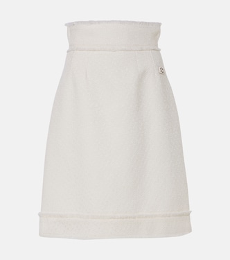 High-rise wool-blend tweed midi skirt | Dolce&Gabbana