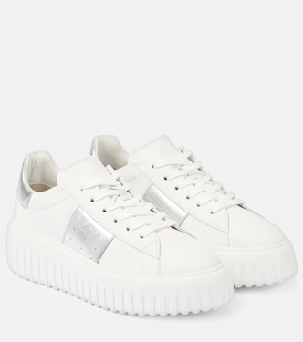 H-Stripes leather platform sneakers | Hogan