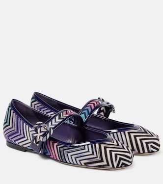 Mary-Jane-Ballerinas mit Leder | Missoni