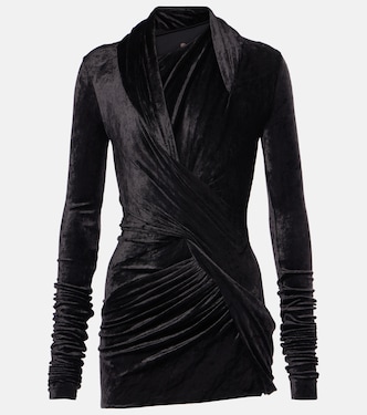Magnetic draped velvet top | Rick Owens