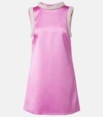 Robe en satin à perles fantaisie | Self-Portrait