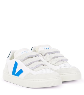 V-90 suede-trimmed leather sneakers | Veja Kids