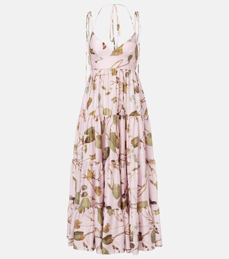 Printed cotton midi dress | Erdem