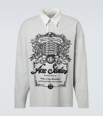 Polo in jersey di cotone con logo | Acne Studios