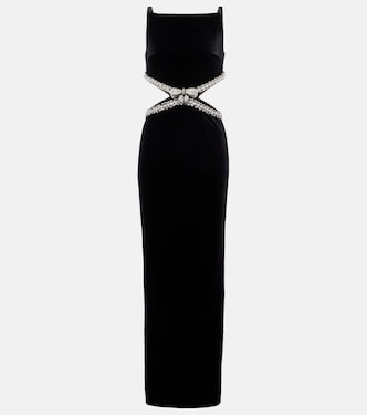 Cutout velvet maxi dress | Self-Portrait