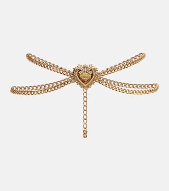 DG faux pearl-embellished chain belt | Dolce&Gabbana