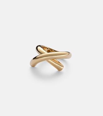 Cross Loop Medium 18kt gold ring | Engelbert