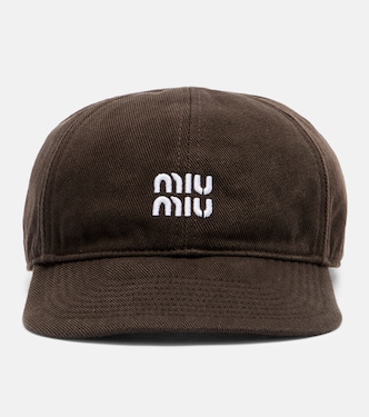 Logo cotton baseball cap | Miu Miu
