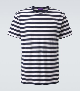T-shirt rayé en coton | Ralph Lauren Purple Label