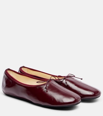 Gathered leather ballet flats | Phoebe Philo