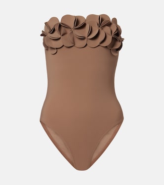 Tess floral-appliqué swimsuit | Karla Colletto
