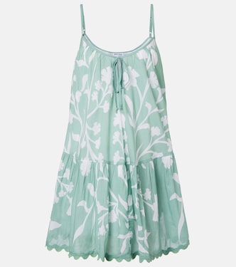 Floral scalloped cotton minidress | Juliet Dunn