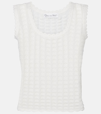 Tank top de pointelle de algodón y seda | Oscar de la Renta
