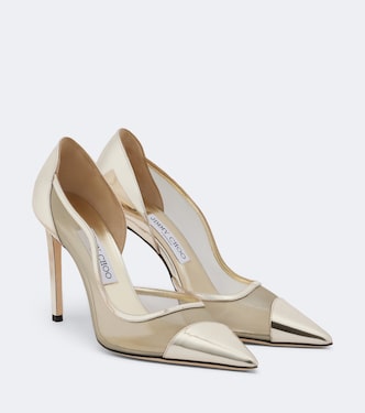 Pumps Brigitte aus Metallic-Leder und Mesh | Jimmy Choo