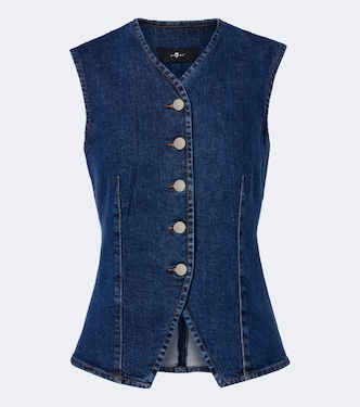 Lady denim vest | 7 For All Mankind