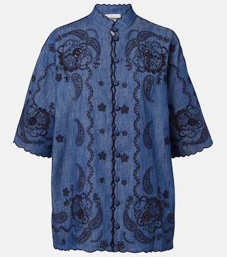 Aster embroidered denim shirt | Zimmermann