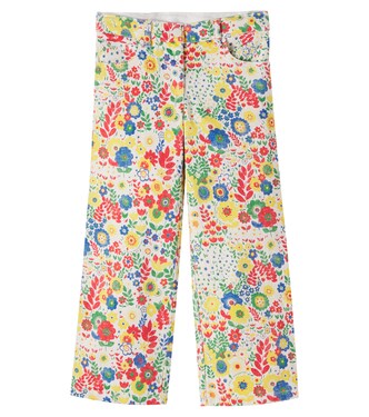 Floral cotton gabardine pants | Stella McCartney Kids