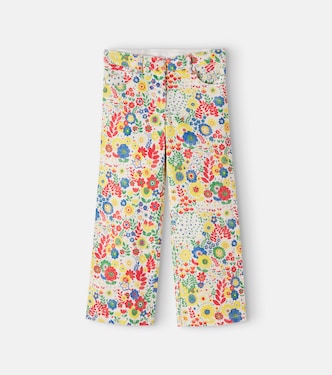 Floral cotton gabardine pants | Stella McCartney Kids