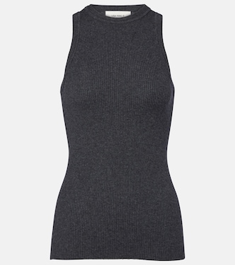 Amya ribbed-knit cotton and cashmere tank top | Lisa Yang