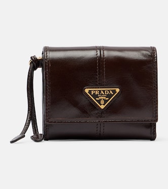 Logo leather wallet | Prada