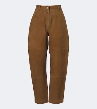 Suede barrel-leg pants | Róhe