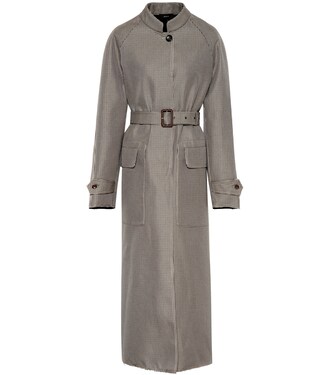 Belted houndstooth coat | Joseph