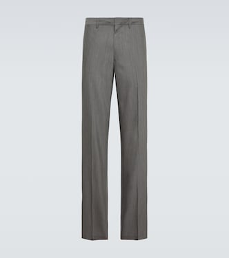 Pantalones slim de lana y mohair | Prada