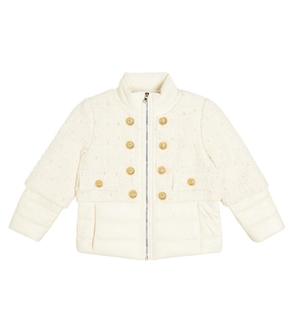 Tweed puffer jacket | Balmain Kids